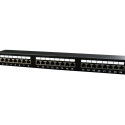 GEMBIRD NPP-C524-002 Gembird Cat.5E 24 port shielded patch panel, 19 1U, black