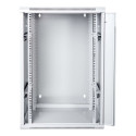 DIGITUS DN-WD19 18U/600 DIGITUS Wall Mount double section Cabinet 19 18U 901/600/600 glass grey moun