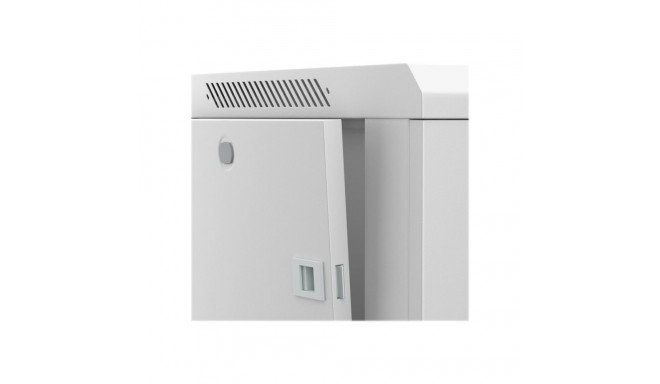 NETRACK 019-090-66-021 Netrack wall/hanging cabinet 19,9U/600 mm,glass door,grey,remov. side pan.
