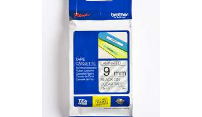 BROTHER TZE121 Schriftbandkassette 9mm 8m colorless/black P-touch200/300/500series