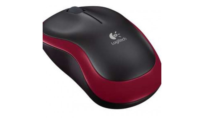 LOGITECH M185 Mouse optical wireless 2.4 GHz USB wireless receiver red