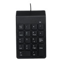 GEMBIRD KPD-U-03 USB numeric keypad black slim 18 keys