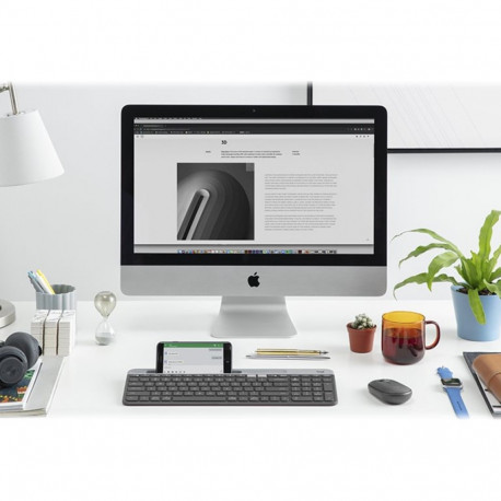 LOGITECH Slim Multi-Device K580 Keyboard Bluetooth 2.4 GHz Nordic graphite (PAN)