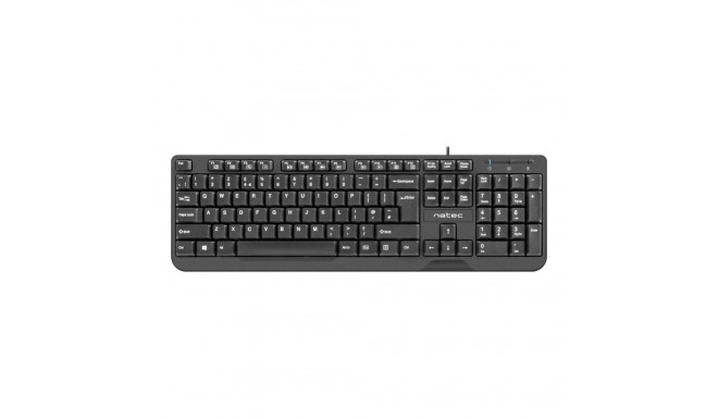 NATEC NKL-0967 Natec Keyboard TROUT SLIM, USB, US layout, black