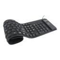 GEMBIRD KB-109F-B Gembird Flexible keyboard, USB + OTG, black color, US layout