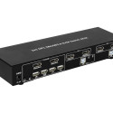 TECHLY 101928 Techly 2-port DisplayPort/USB dual-monitor KVM switch 2x1 with audio