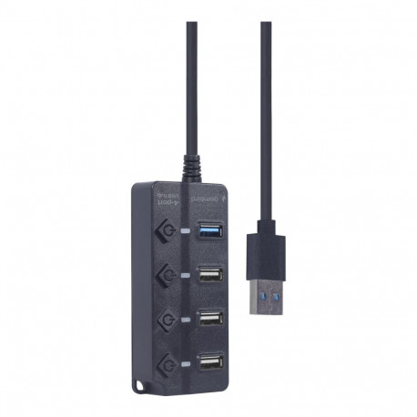 GEMBIRD 4-port USB HUB 1 x USB 3.1 + 3 x USB 2.0 black