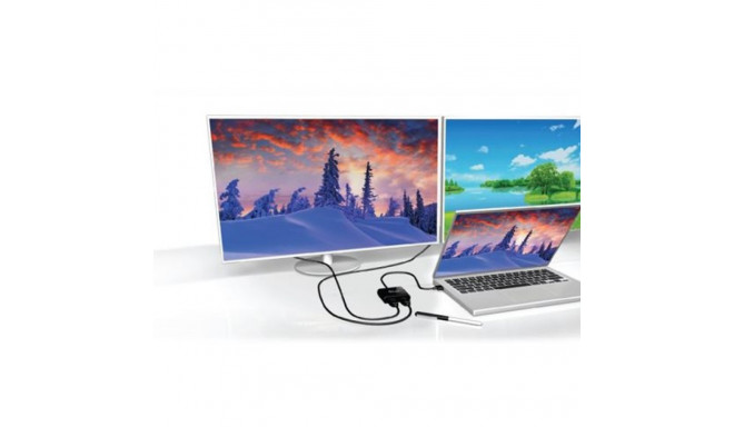 CLUB 3D MST HUB DP 1.4 kahe HDMI toega kuni 2x4K60Hz - USB-toitega