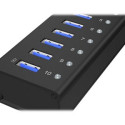 ICYBOX IB-AC6110 IcyBox 10 x Port USB 3.0 Hub with USB charge port, Black