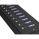 ICYBOX IB-AC6110 IcyBox 10 x Port USB 3.0 Hub with USB charge port, Black