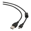 GEMBIRD CCF-USB2-AM5P-6 Gembird USB 2.0 A- MINI 5PM 1,8m cable with ferrite core