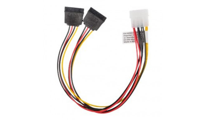 LANBERG CA-HDSA-11CU-0030 Lanberg power cable MOLEX(M)->SATA(F) x2 30cm