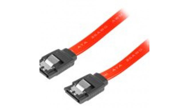 LANBERG CA-SASA-14CC-0030-R Lanberg cable SATA DATA II (3GB/S) F/F 30cm METAL CLIPS RED