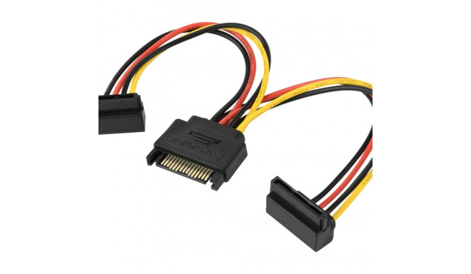 GEMBIRD CC-SATAM2F-02 Gembird cable power SATA 15 pin -> 2x SATA HDD (angled connectors)