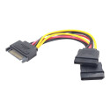 GEMBIRD CC-SATAM2F-01 Gembird cable power SATA 15 pin -> 2x SATA HDD - straight