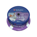 VERBATIM 25x DVD+R DL 8,5GB 8x Spindel wide printable surface