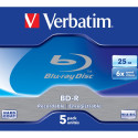 VERBATIM 5x BD-R 25GB 6x Jewel Case white blue surface
