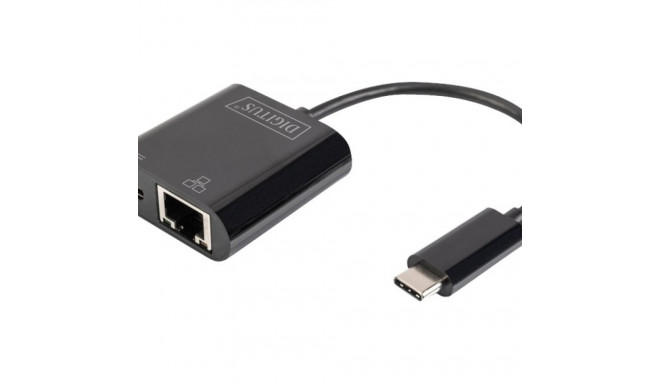 DIGITUS USB Type-C Gigabit Ethernet Adapter with Power Delivery Support