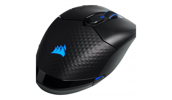 CORSAIR DARK CORE RGB PRO juhtmevaba FPS/MOBA mängurihiir SLIPSTREAM tehnoloogiaga must taustvalgust