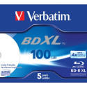 Verbatim BluRay toorik BD-R XL jewel case 5 100GB 4tk