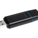 Kingston mälupulk 64GB DataTraveler Exodia USB 3.2, must/türkiisinine