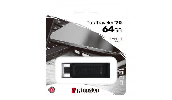 KINGSTON 64GB USB-C 3.2 Gen 1 DataTraveler 70