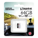 Kingston memory card microSDXC 64GB Endurance 95R/45W C10 A1 UHS-I