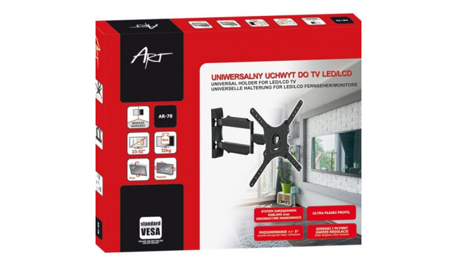 ART RAMT AR-78 ART Holder to TV LED/LCD 23-52 32KG AR-78 adj. horizontal/vertical 50cm