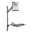 DIGITUS Flexible Single Monitor stand/seat wall-mounted workstation