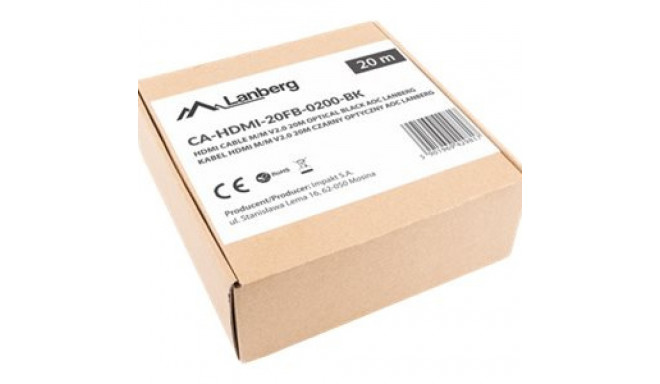 LANBERG HDMI v2.0 M/M kaabel 20m optiline AOC must