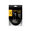 GEMBIRD CC-HDMI-DVI-10 Gembird HDMI to DVI male-male cable with gold-plated connectors, 3m, bulk pac