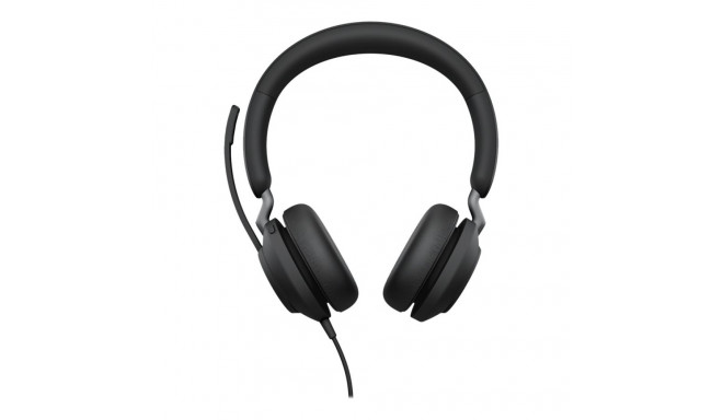 JABRA Evolve2 40 SE MS Stereo Headset on-ear wired USB-A noise isolating Certified for Microsoft Tea