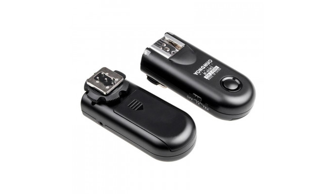 A set of two Yongnuo RF603C II flash triggers with a C3 for Canon cable