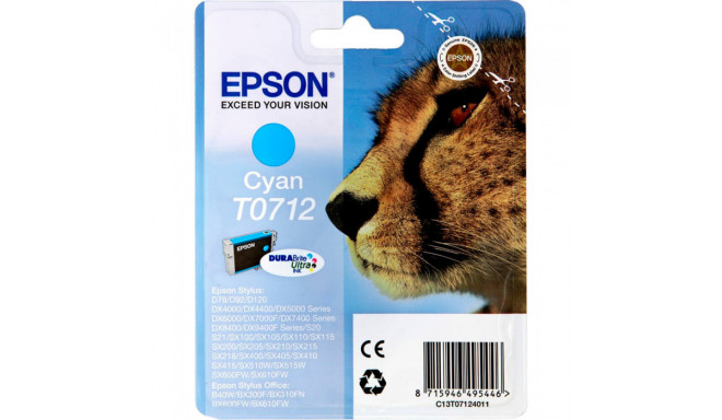 Epson tint D78/DX4000/4050/5000/5050/6000/50 5,5ml, tsüaan