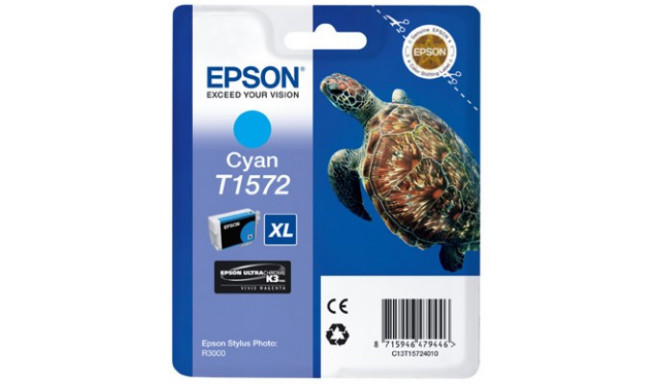 Epson tint Stylus Photo R3000 T157 25,9ml, tsüaan