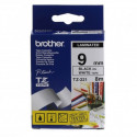 Brother etiketiprinteri lint P-touch TZ-221 9mm x 8m, must/valge