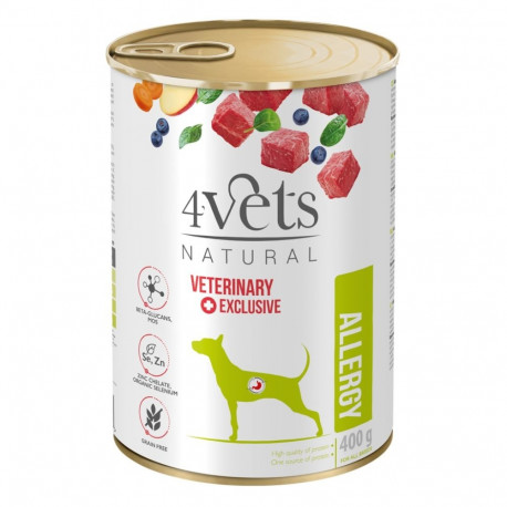 4VETS Natural Allergy Lamb Dog märg koeratoit 400 g