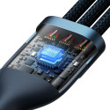 Baseus cable 3in1 Flash II USB - micro USB + Lightning + USB-C 1,2m 3,5A blue 66W
