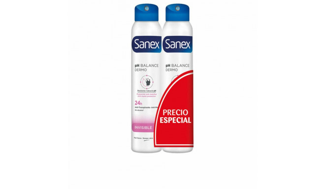 Spray Deodorant Sanex Invisible 2 Units 200 ml