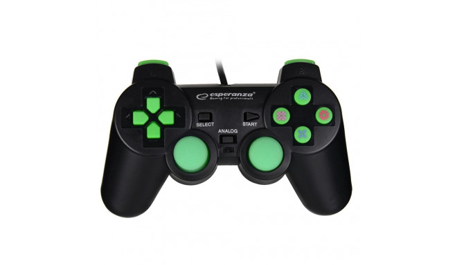 Gaming Control Esperanza EGG107G USB 2.0 Black Green PC PlayStation 3