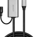 USB-C-kaabel LINDY 43270 Must Hõbedane 5 m