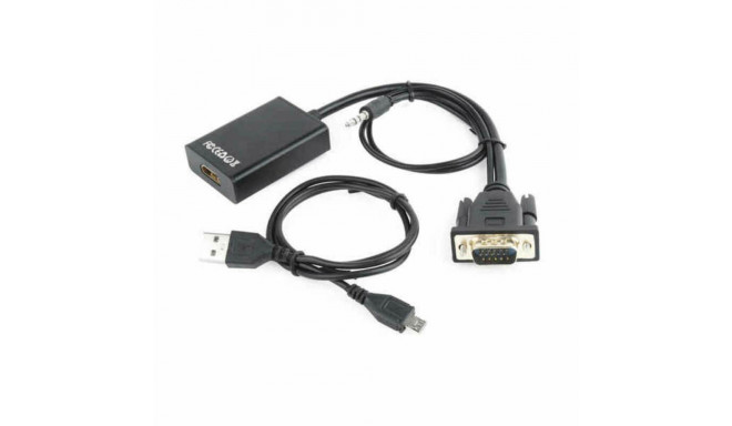 VGA-HDMI Adapter Heliga GEMBIRD A-VGA-HDMI-01 Must