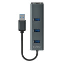 4-Port USB Hub Savio AK-58 Ethernet (RJ-45) Hall