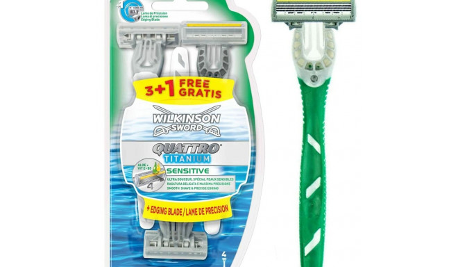Ühekordsed pardlid Wilkinson Sword Quattro Titanium Sensitive (1 Ühikut)