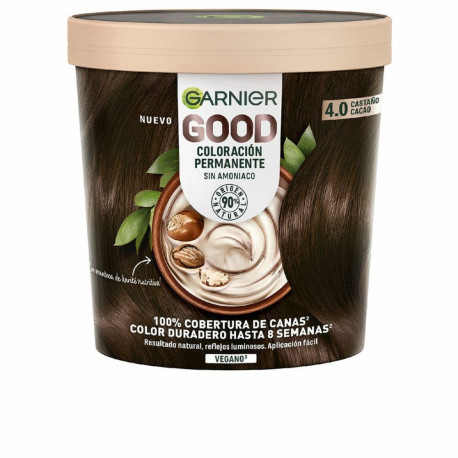 Püsivärv Garnier Good Cocoa Pruun Nº 4.0 Nº 4.0 Castano Cacao 217 ml (1 Ühikut)