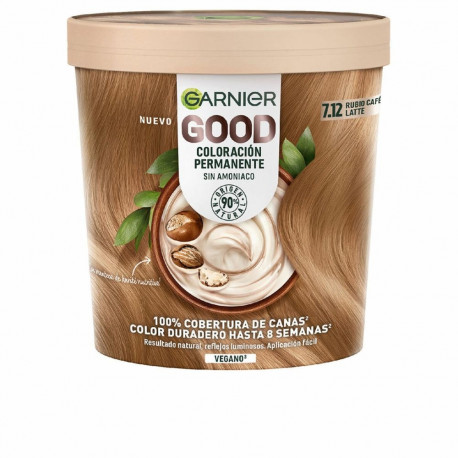 Püsivärv Garnier Good Café Latte Hele Nº 7.12 Nº 7.12 Rubio Cafe Latte 217 ml (1 Ühikut)