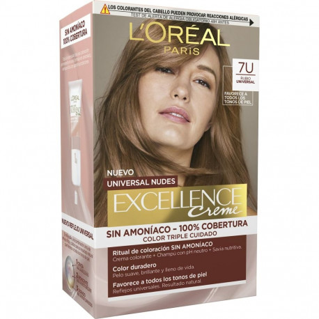 Püsivärv L'Oreal Make Up Excellence Hele Nº 7u-Blonde (5 Ühikut)