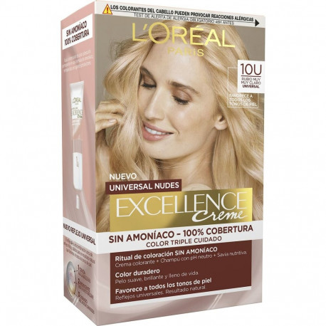 Püsivärv L'Oreal Make Up Excellence Puhtalt hele Nº 10u-Lightest Blonde (5 Ühikut)