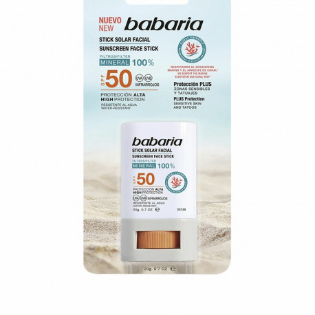 Päivituskreem näole Babaria Solar Stick Facial Spf 50 20 g