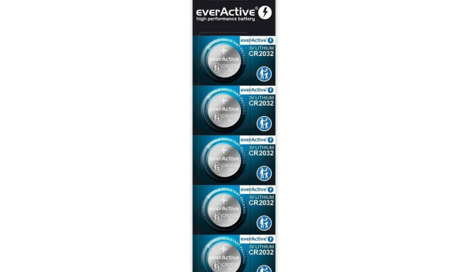 Baterijas EverActive CR2032 (5 gb.)